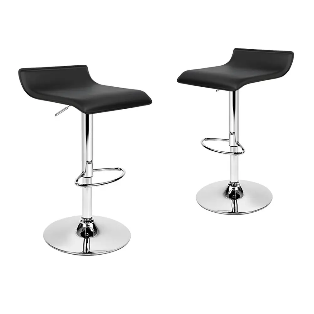 Alfordson Bar Stools Kitchen Swivel Black Saxton x2