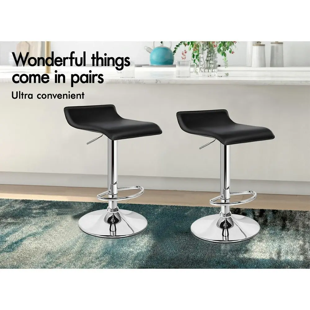 Alfordson Bar Stools Kitchen Swivel Black Saxton x2