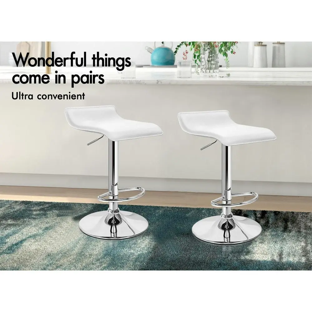 Alfordson Bar Stools Kitchen Swivel White Saxton x2