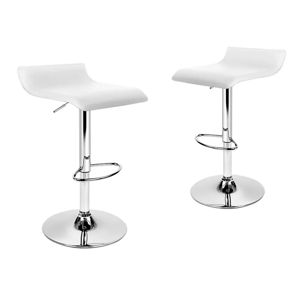 Alfordson Bar Stools Kitchen Swivel White Saxton x2