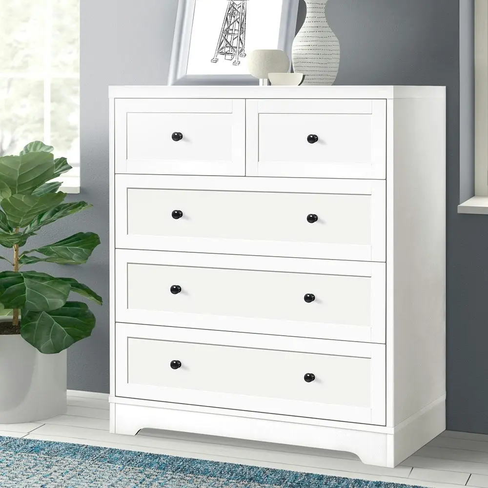 Alfordson 5 Chest of Drawers Hamptons White