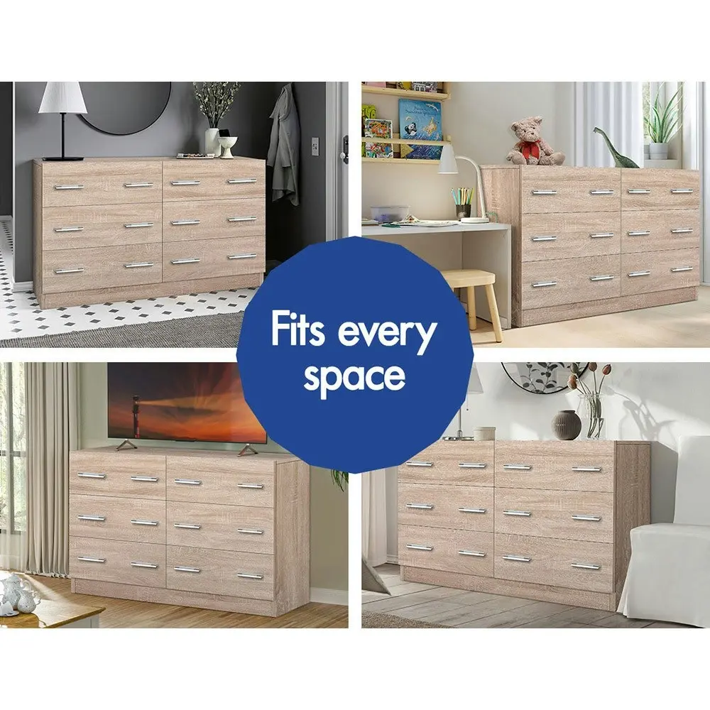 Alfordson 6 Chest of Drawers Minimalist Oak