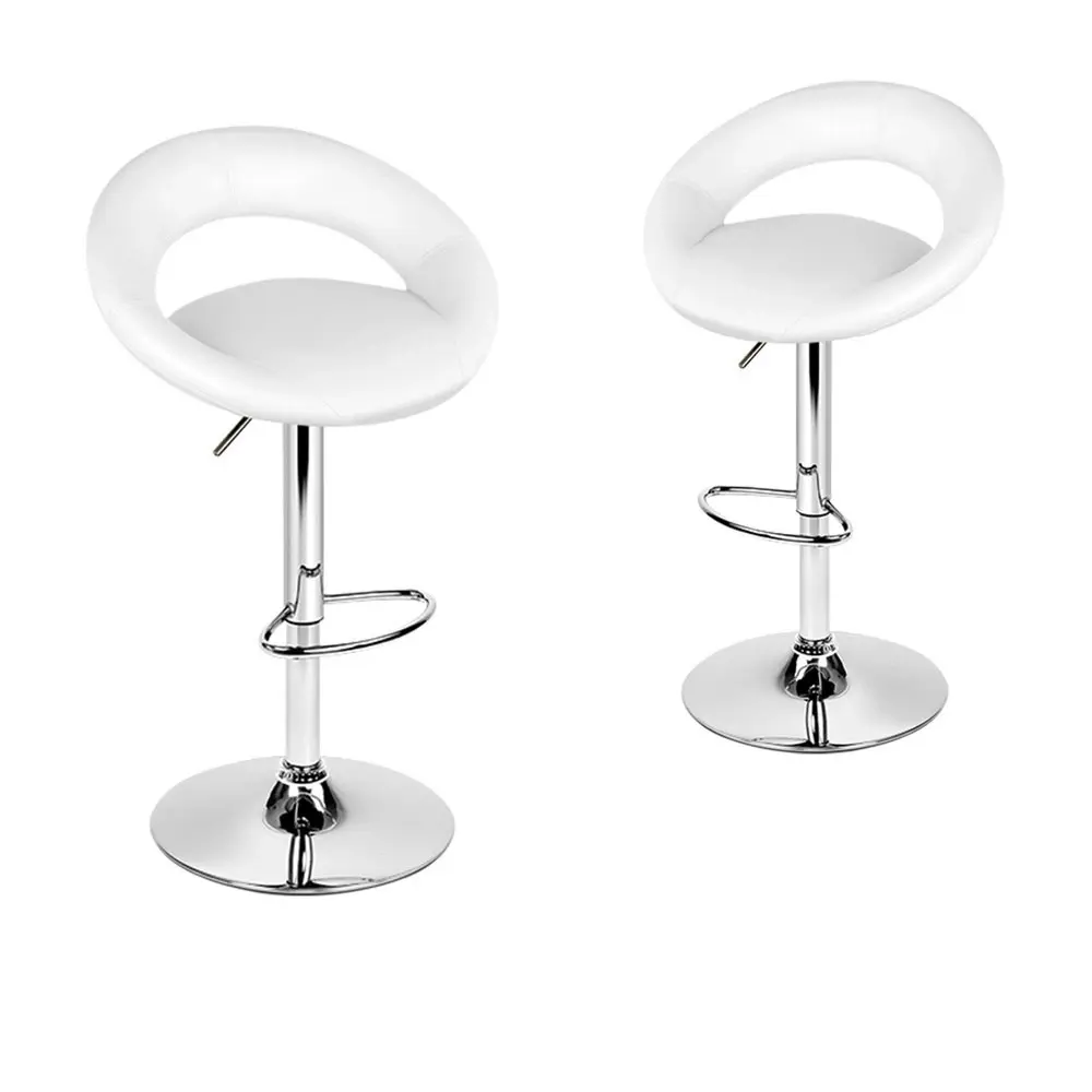 Alfordson Bar Stools Kitchen Swivel Bar Stools White Ovadia x2