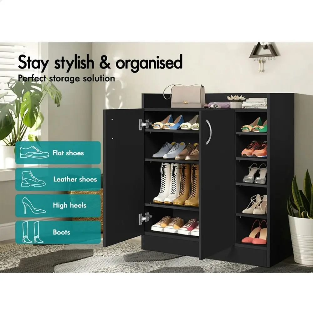 Alfordson Shoe Cabinet Rack 21 Pairs Black