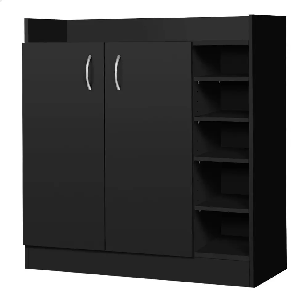 Alfordson Shoe Cabinet Rack 21 Pairs Black