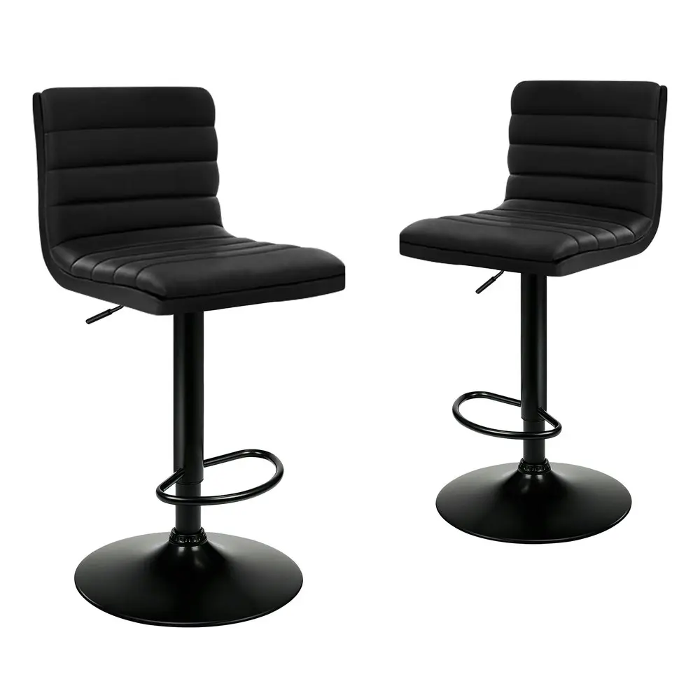 Alfordson Bar Stools Kitchen Swivel All Black Ruel x2