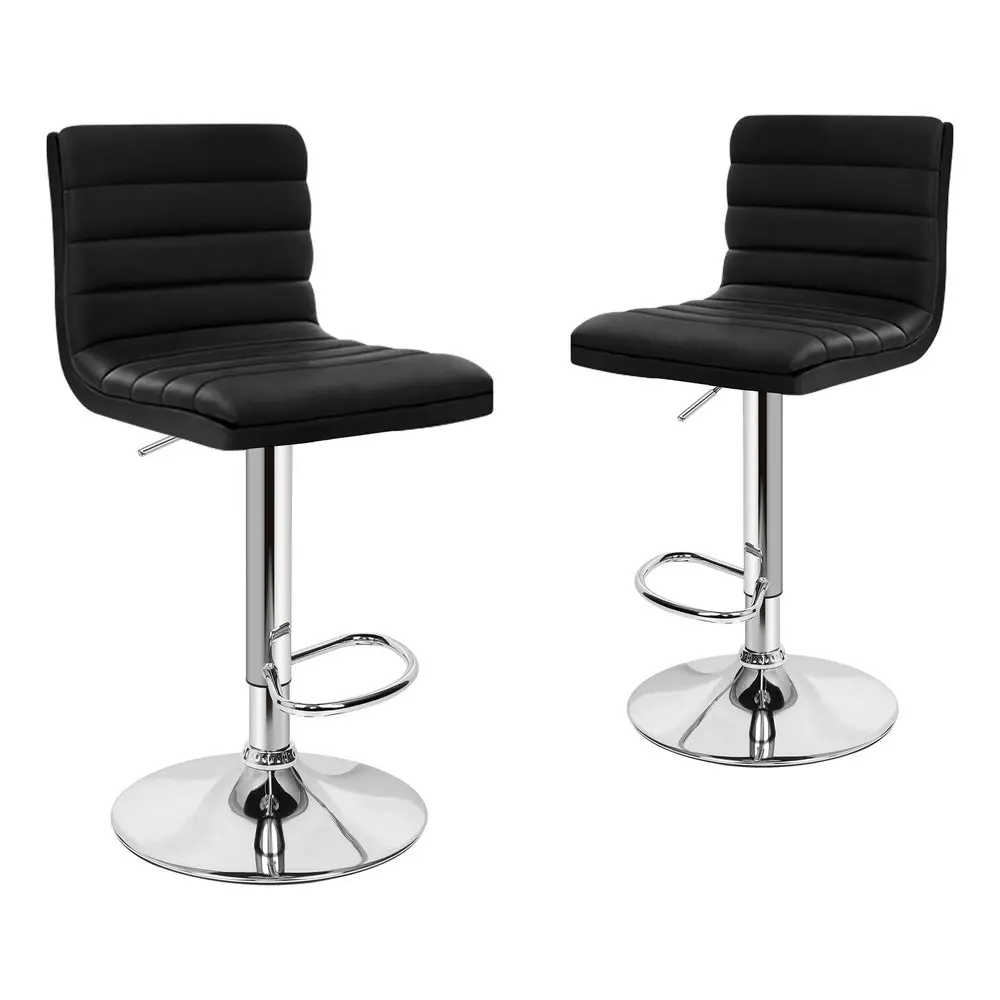 Alfordson Bar Stools Kitchen Swivel Black Ruel x2