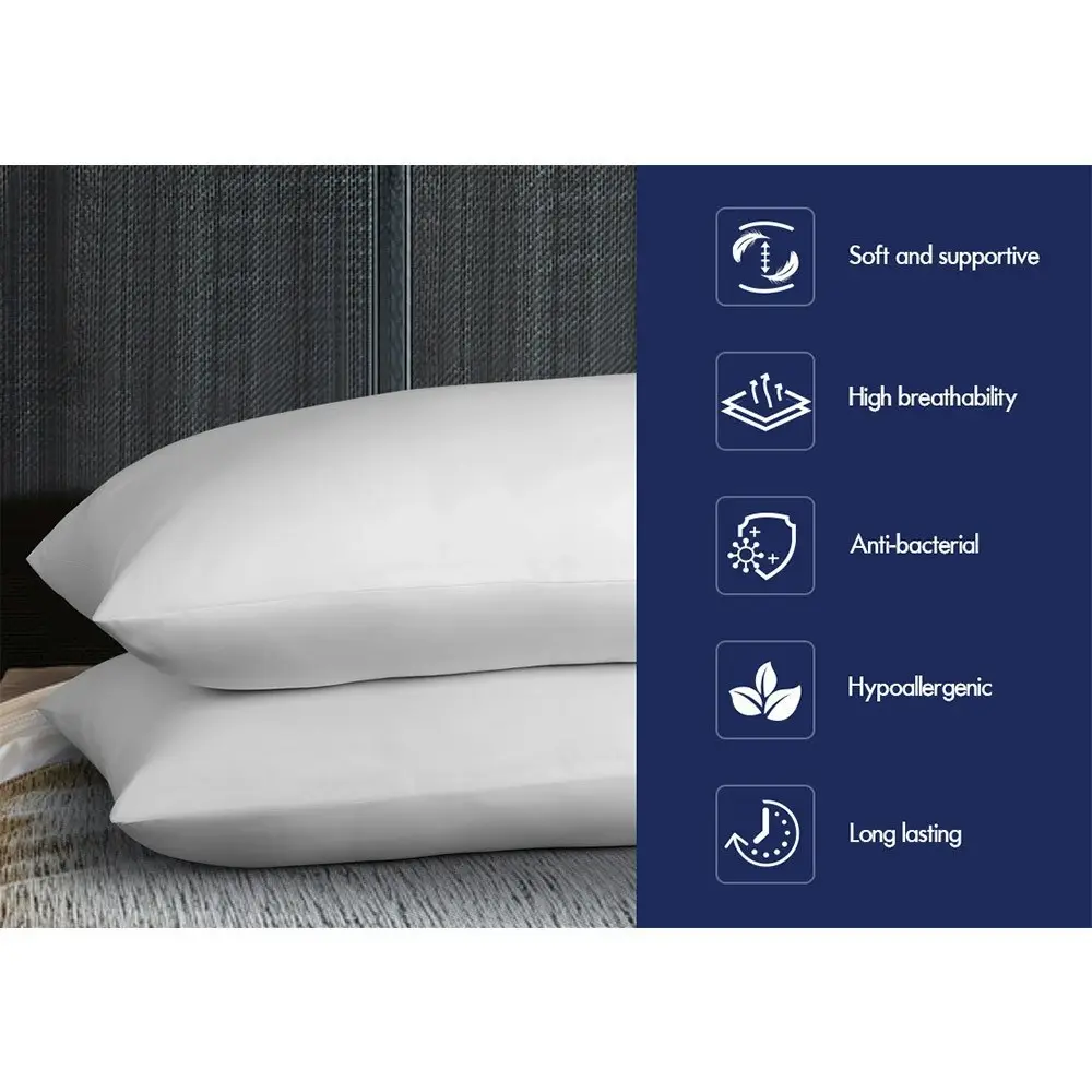 Starry Eucalypt Pillow Microfibre Twin Pack Soft Standard