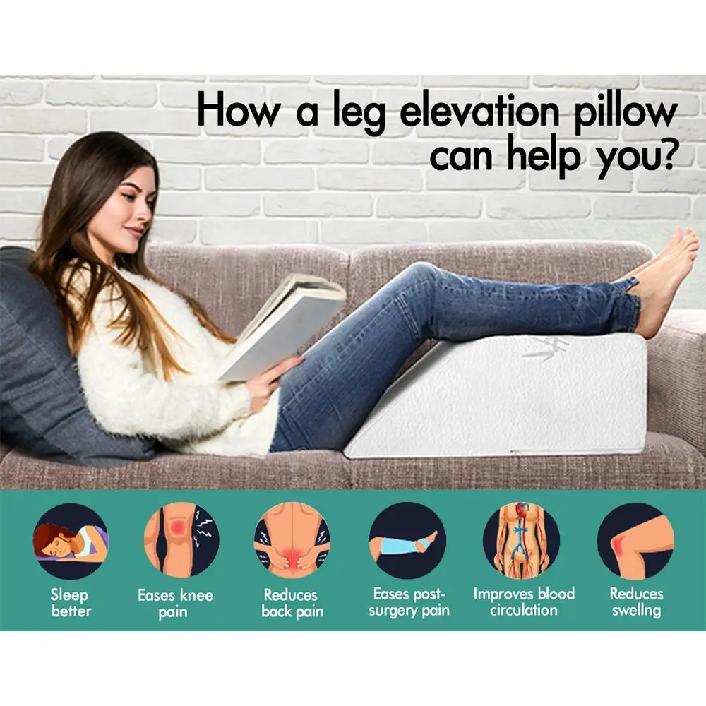 Starry Eucalypt Memory Foam Leg Elevation Pillow Wedge Back Rest Support