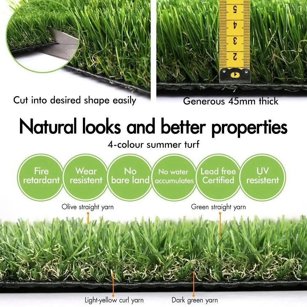 Otanic Artificial Grass 45mm 2x5m Synthetic Turf Fake Yarn Lawn