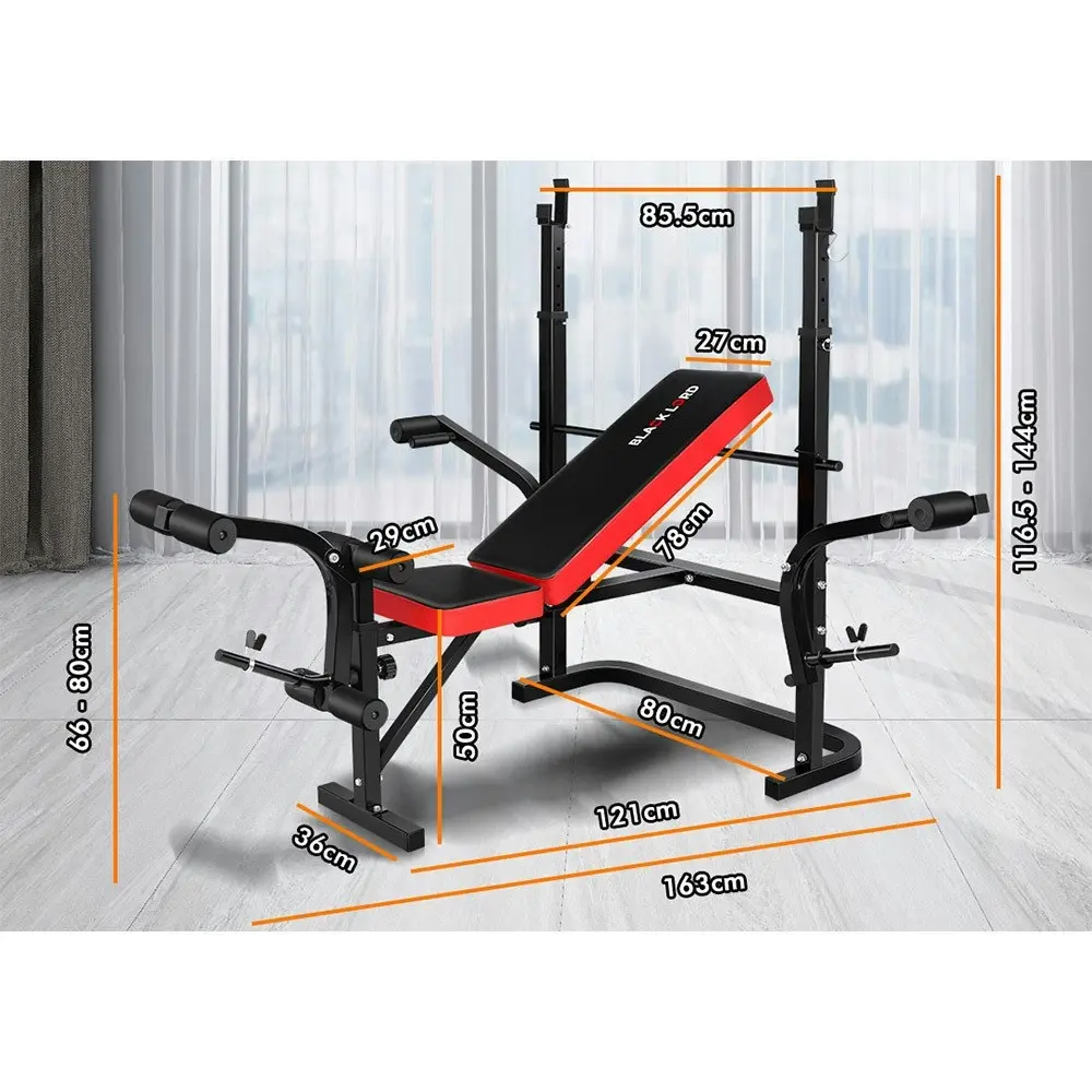 Black Lord Weight Bench 8in1 Press Multi-Station Fitness Home Gym Station