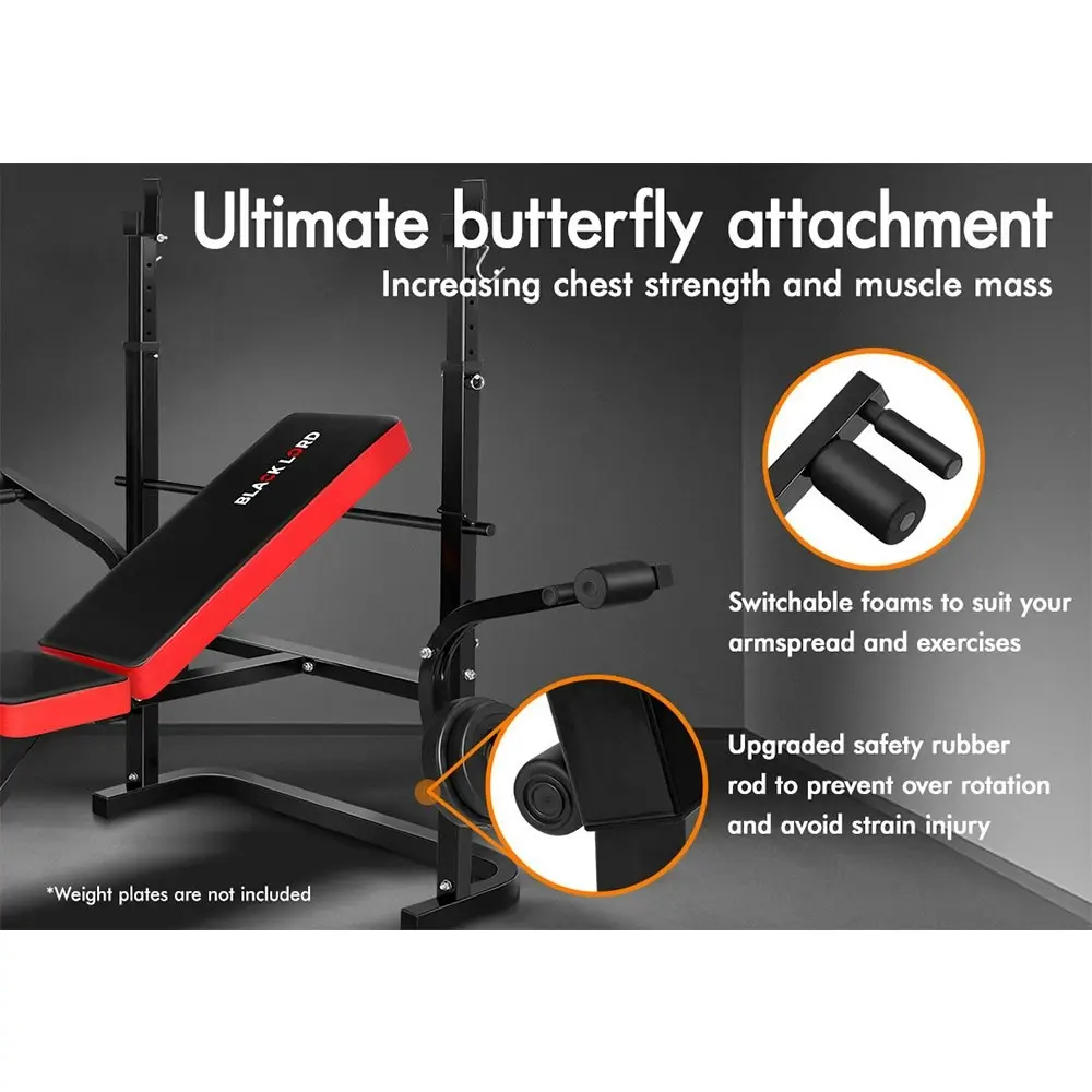 Black Lord Weight Bench 8in1 Press Multi-Station Fitness Home Gym Station