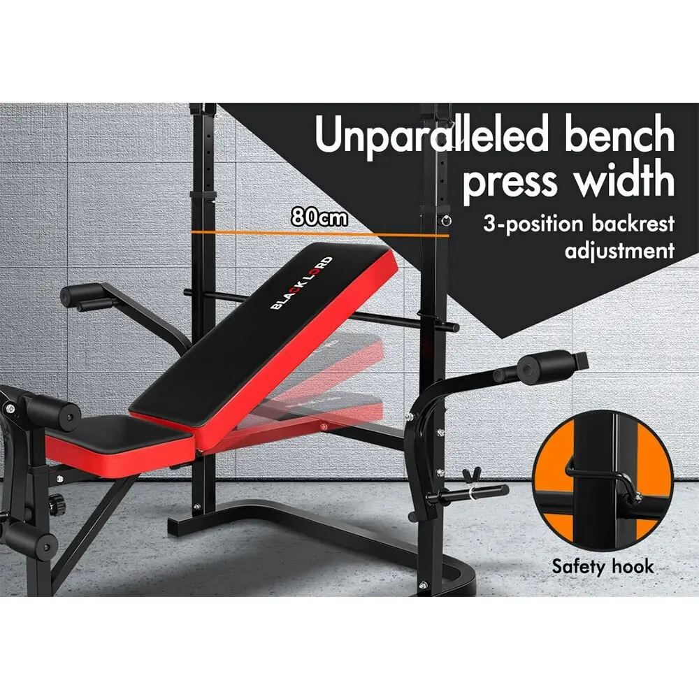 Black Lord Weight Bench 8in1 Press Multi-Station Fitness Home Gym Station