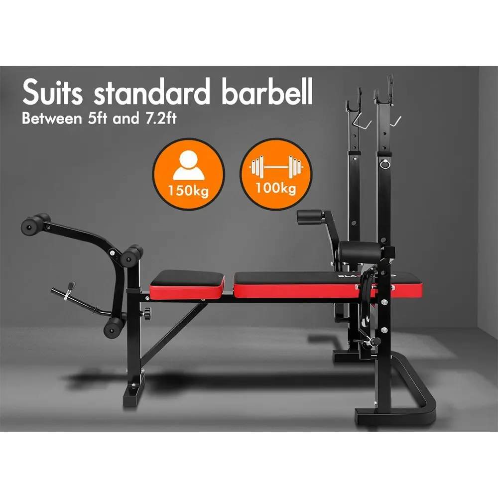 Black Lord Weight Bench 8in1 Press Multi-Station Fitness Home Gym Station