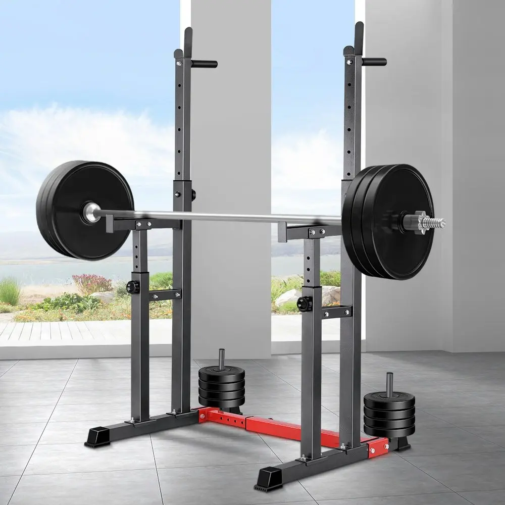 Black Lord Squat Rack Adjustable Barbell Rack Weight Bench Press Weight Lifting Gym