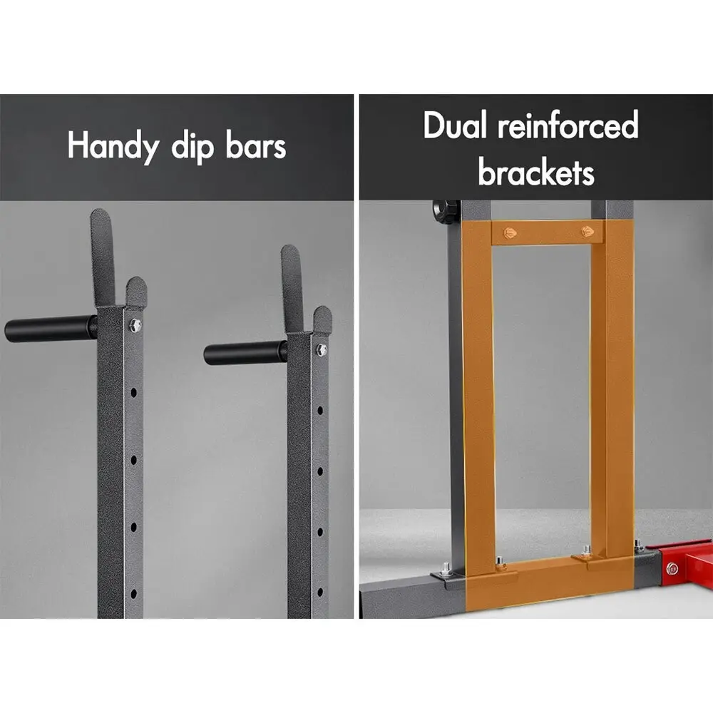 Black Lord Squat Rack Adjustable Barbell Rack Weight Bench Press Weight Lifting Gym