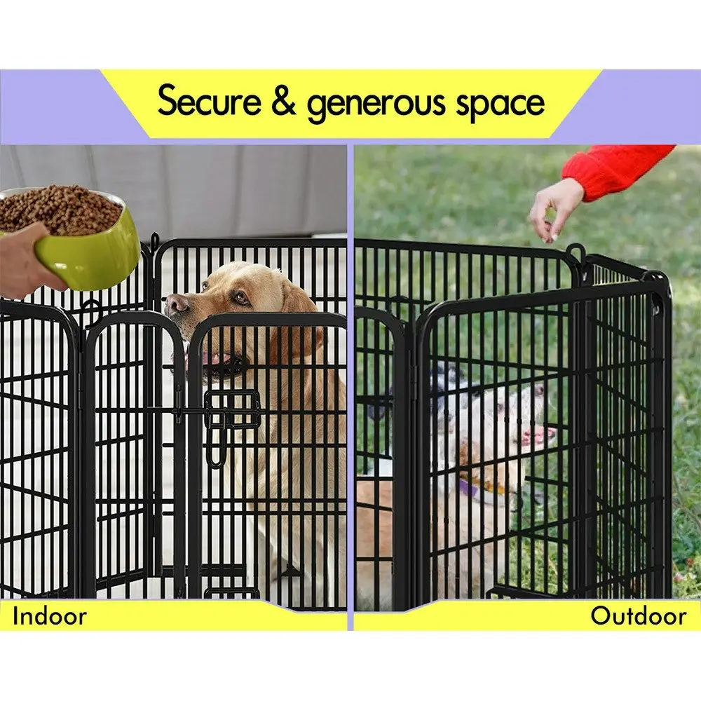 BEASTIE Pet Playpen 40 inch Large 8 Panel Fence Enclosure Dog Metal Exercise Pen