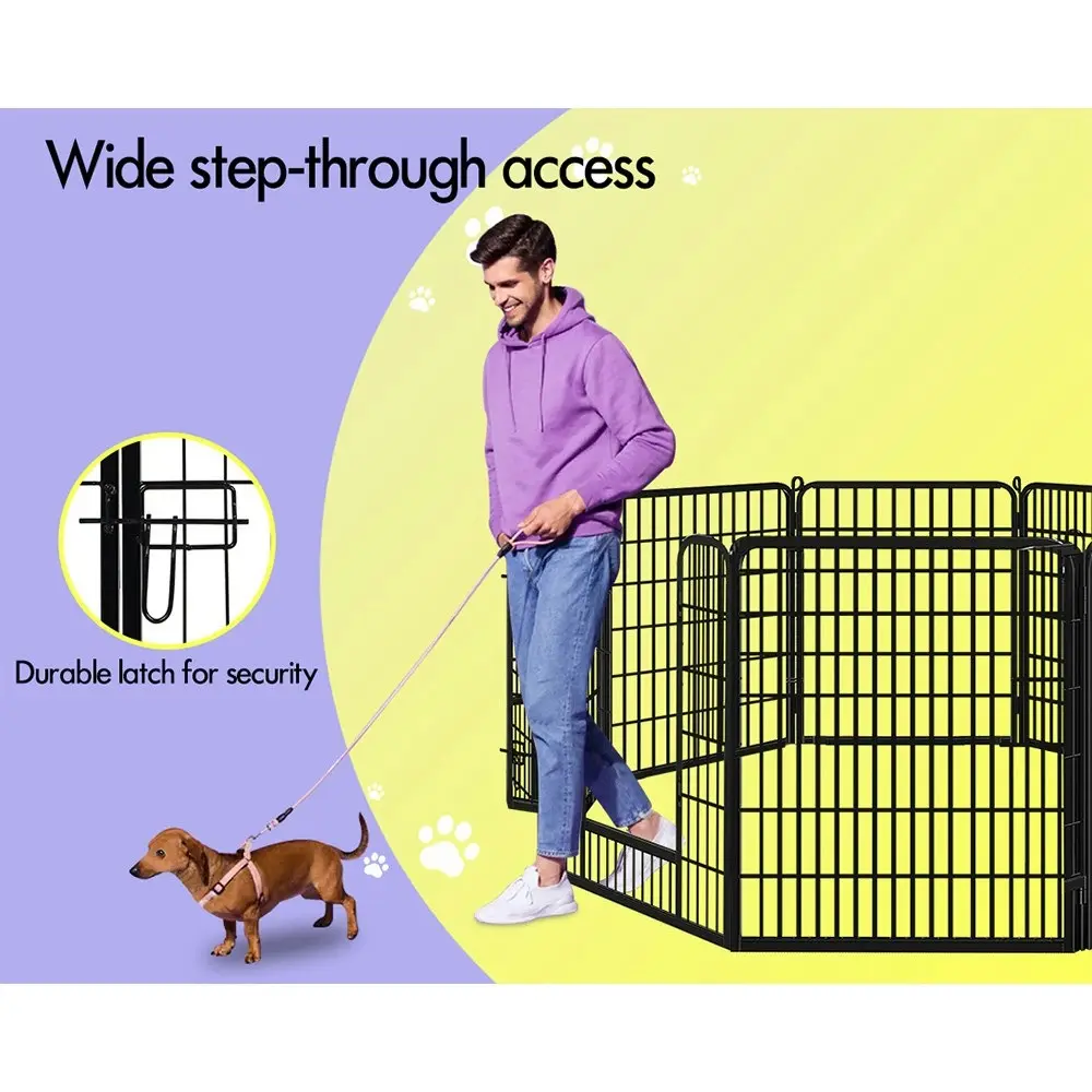 BEASTIE Pet Playpen 40 inch Large 8 Panel Fence Enclosure Dog Metal Exercise Pen