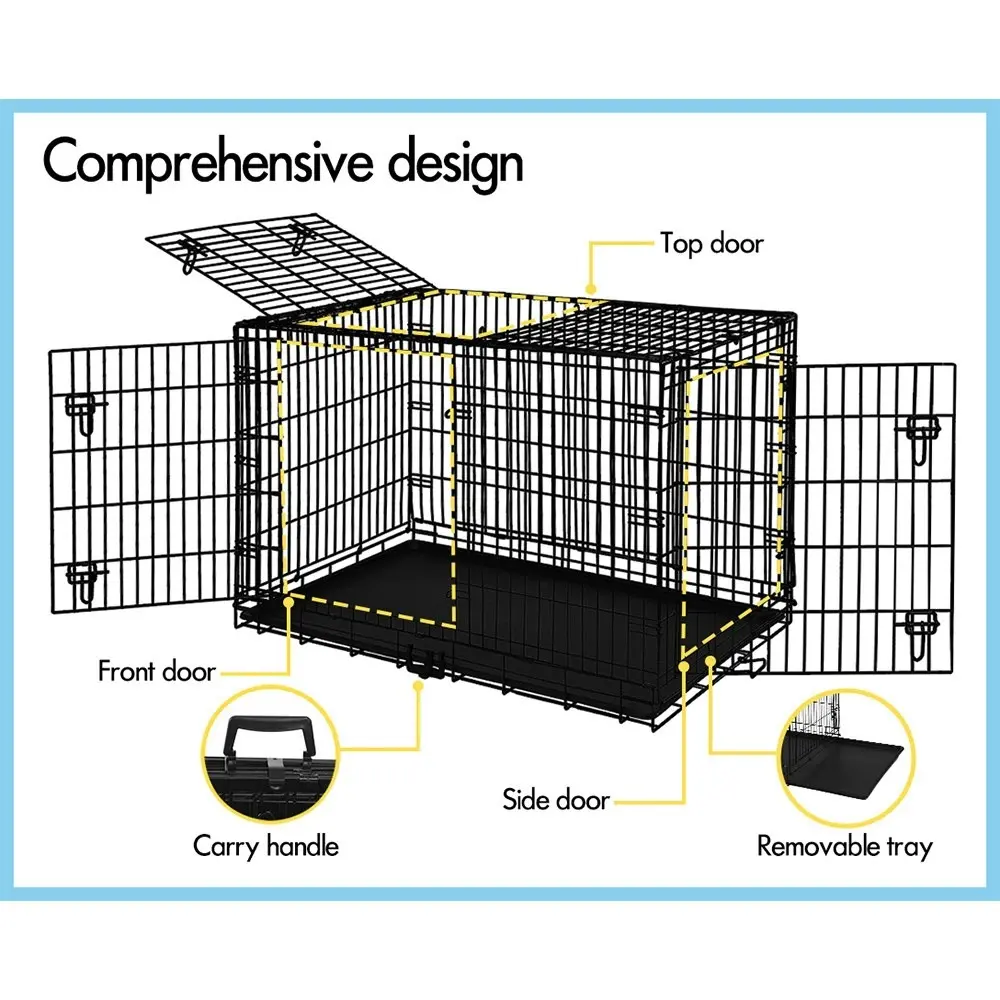 BEASTIE Dog Cage 36 inch Large Pet Crate Kennel Cat Metal Playpen Foldable