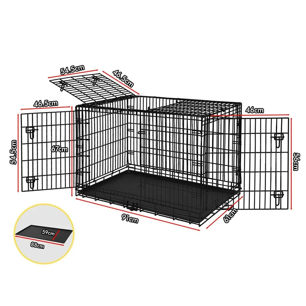 BEASTIE Dog Cage 36 inch Large Pet Crate Kennel Cat Metal Playpen Foldable