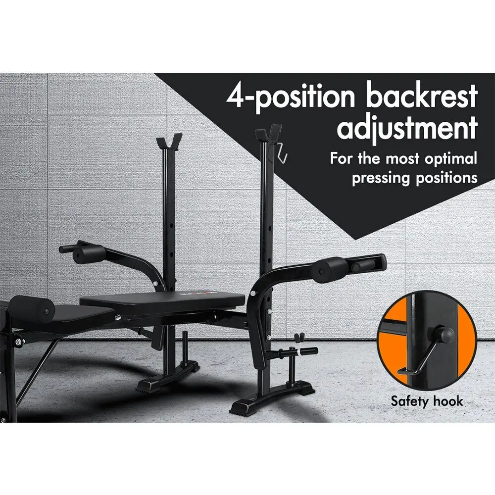 Black Lord Weight Bench 8in1 Press Multi-Station Fitness Home Gym Equipment