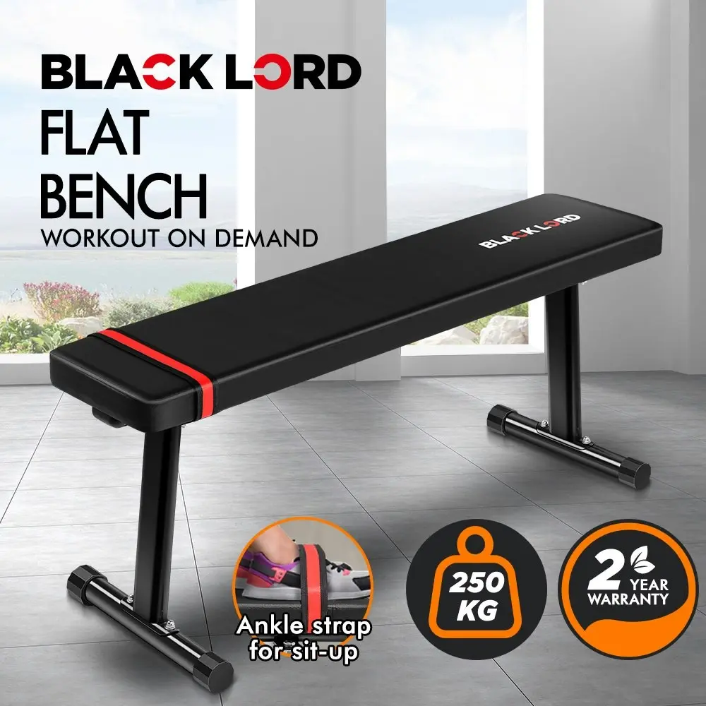 Black Lord Flat Weight Bench Press Squat Benches Multi-Station Fitness Gym