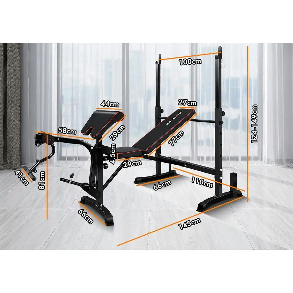 Black Lord Weight Bench 10in1 Press Multi-Station Fitness Home Gym Equipment