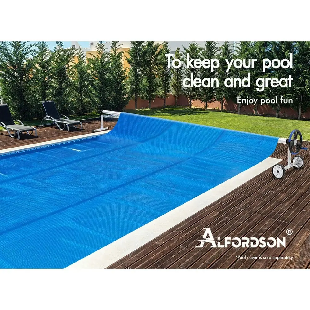 Alfordson Pool Cover Roller 4.5m Adjustable Solar Blanket Reel Swimming Blue