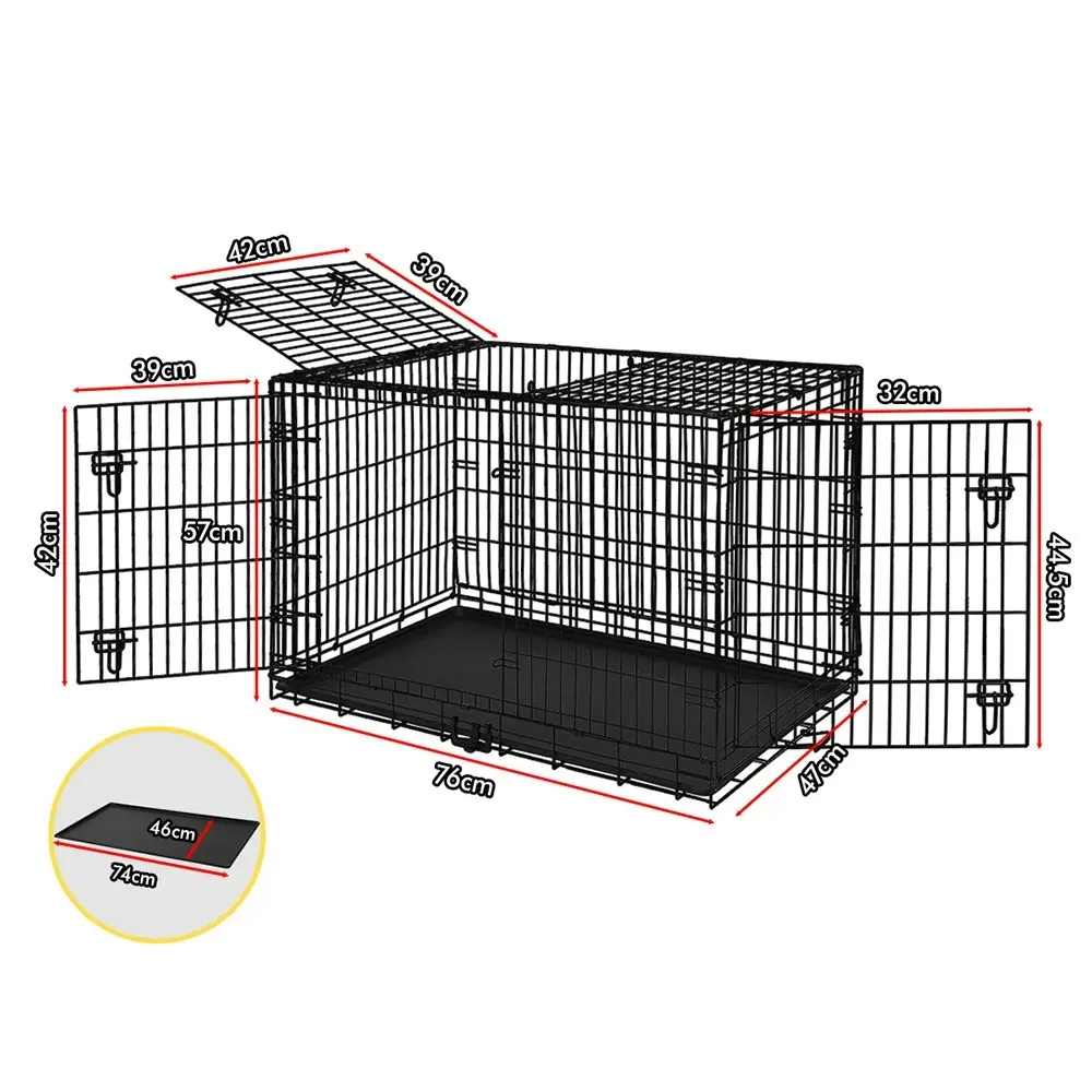 BEASTIE Dog Cage 30 inch Large Pet Crate Kennel Cat Metal Playpen Foldable