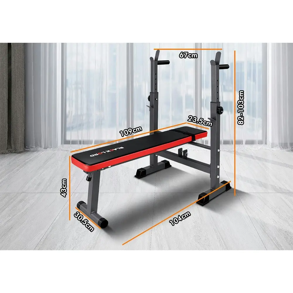 Black Lord Weight Bench Press Squat Rack Incline Fitness Home Gym Equipment