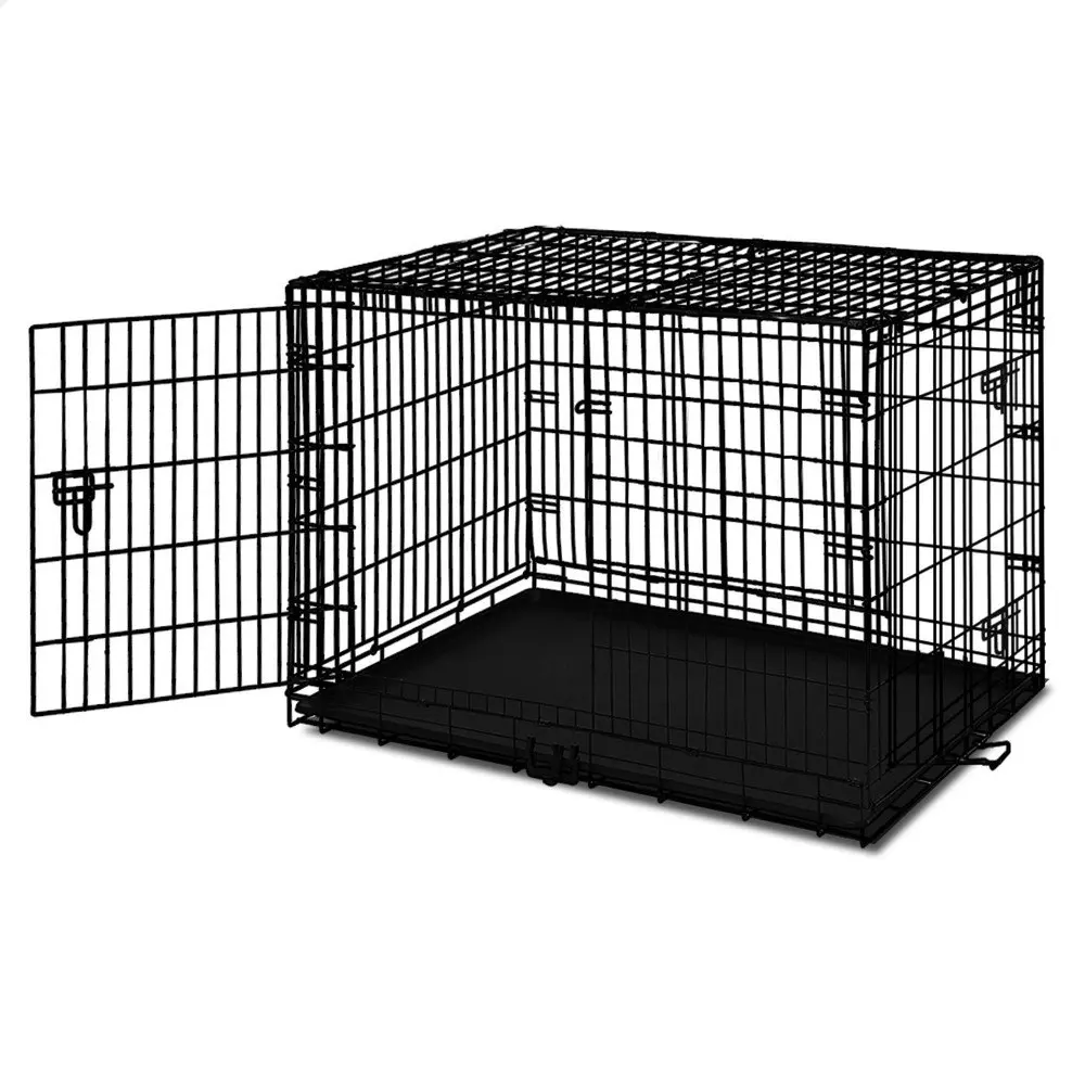 BEASTIE Dog Cage 42 inch Large Pet Crate Kennel Cat Metal Playpen Foldable