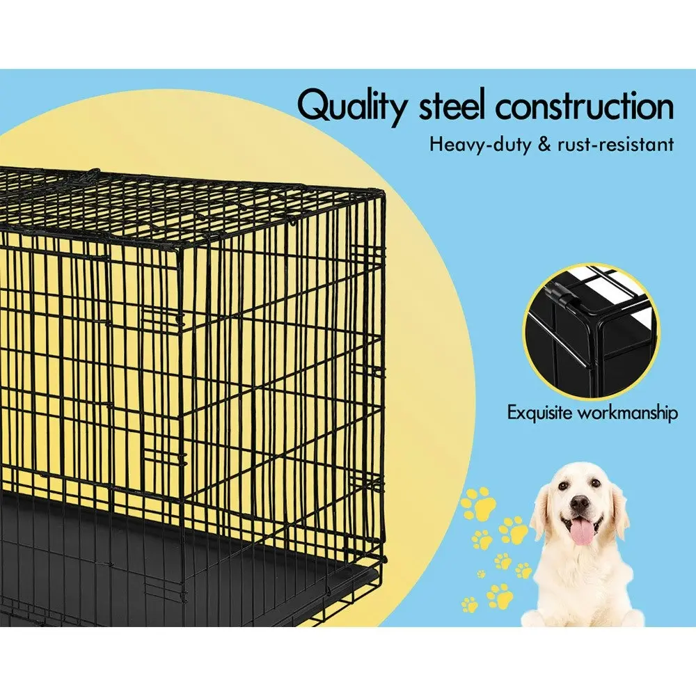 BEASTIE Dog Cage 24 inch Large 8 Panel Fence Enclosure Dog Metal Exercise Pen