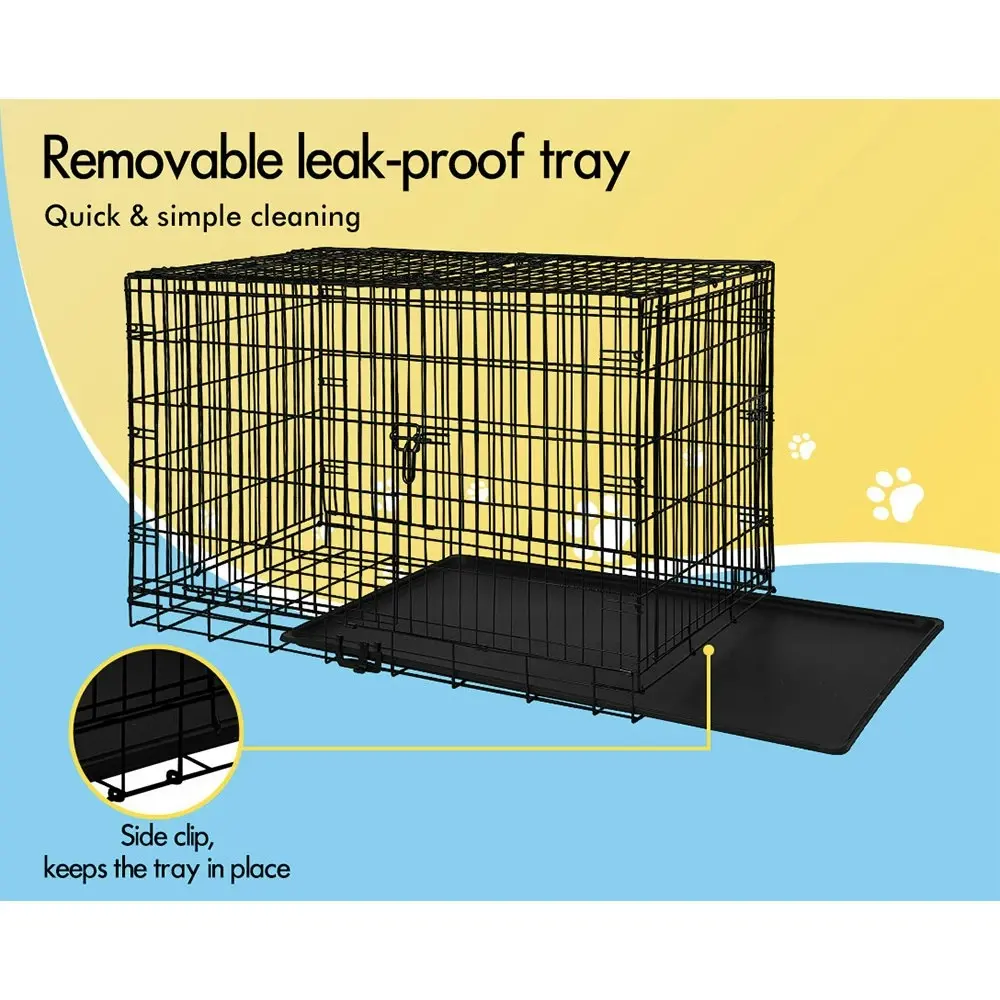 BEASTIE Dog Cage 24 inch Large 8 Panel Fence Enclosure Dog Metal Exercise Pen