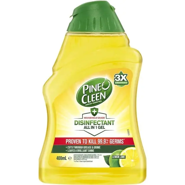 3 x Pine O Cleen Antibacterial Disinfectant All In 1 Gel Lemon 400ml