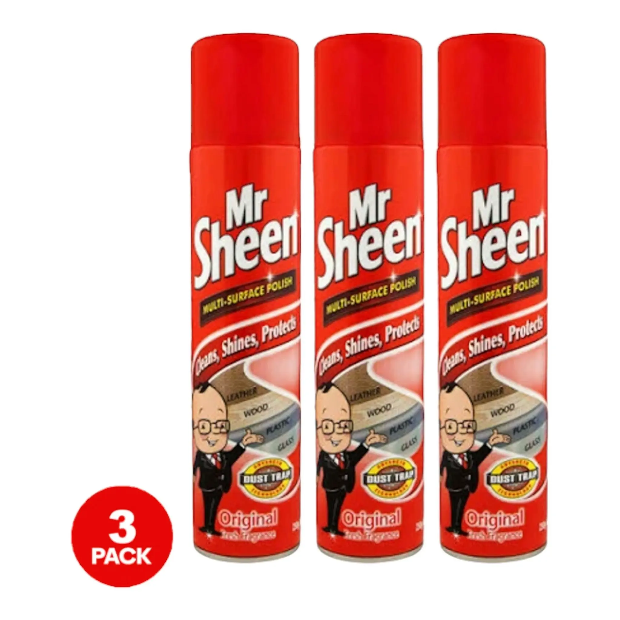 3 Pack Mr Sheen Regular Furniture Polish Spray 250g