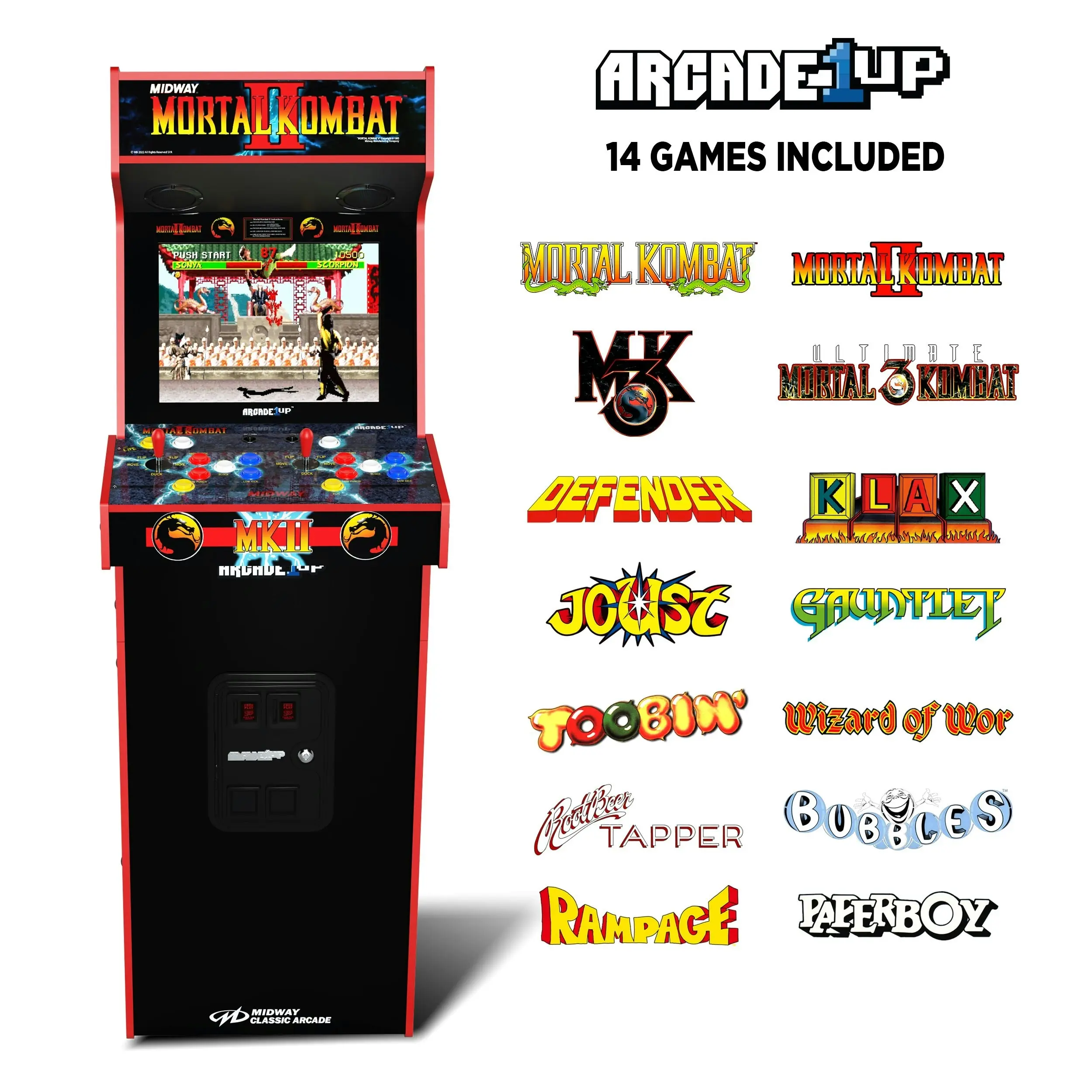 Mortal Kombat II Deluxe Arcade Machine 14-in-1 Games