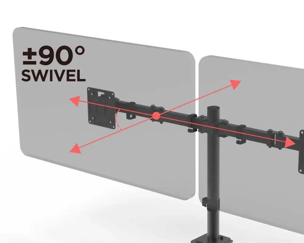 Viviendo Steel Desk Stand and Monitor arm in Single or Dual Monitor Mounts