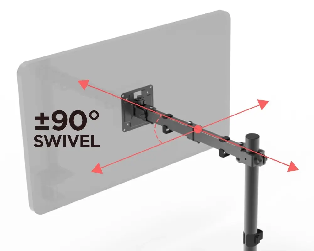 Viviendo Steel Desk Stand and Monitor arm in Single or Dual Monitor Mounts