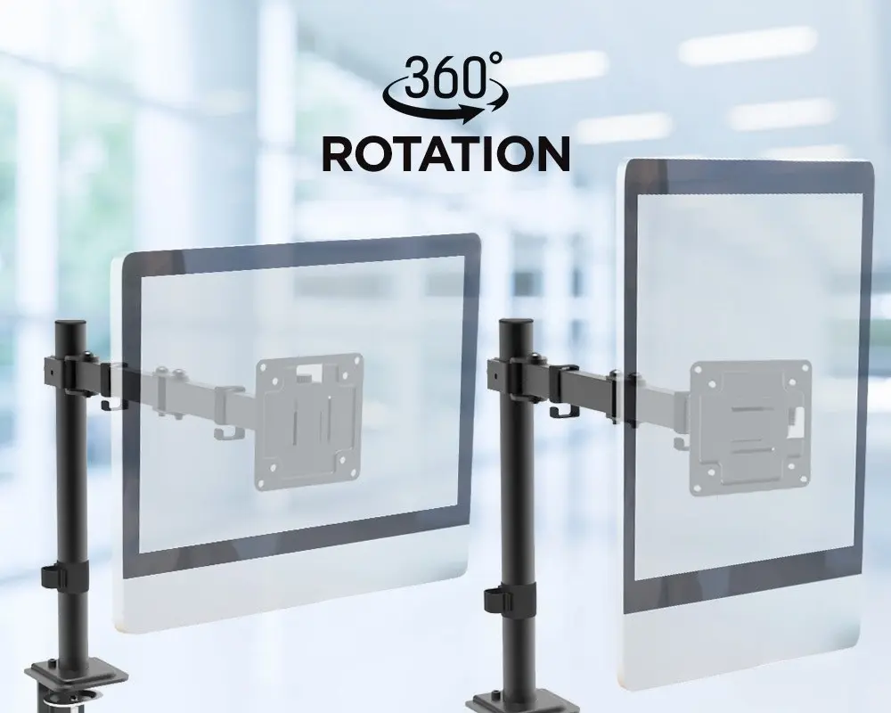 Viviendo Steel Desk Stand and Monitor arm in Single or Dual Monitor Mounts