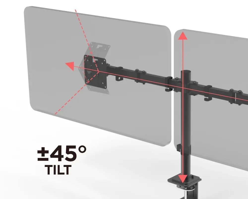 Viviendo Steel Desk Stand and Monitor arm in Single or Dual Monitor Mounts