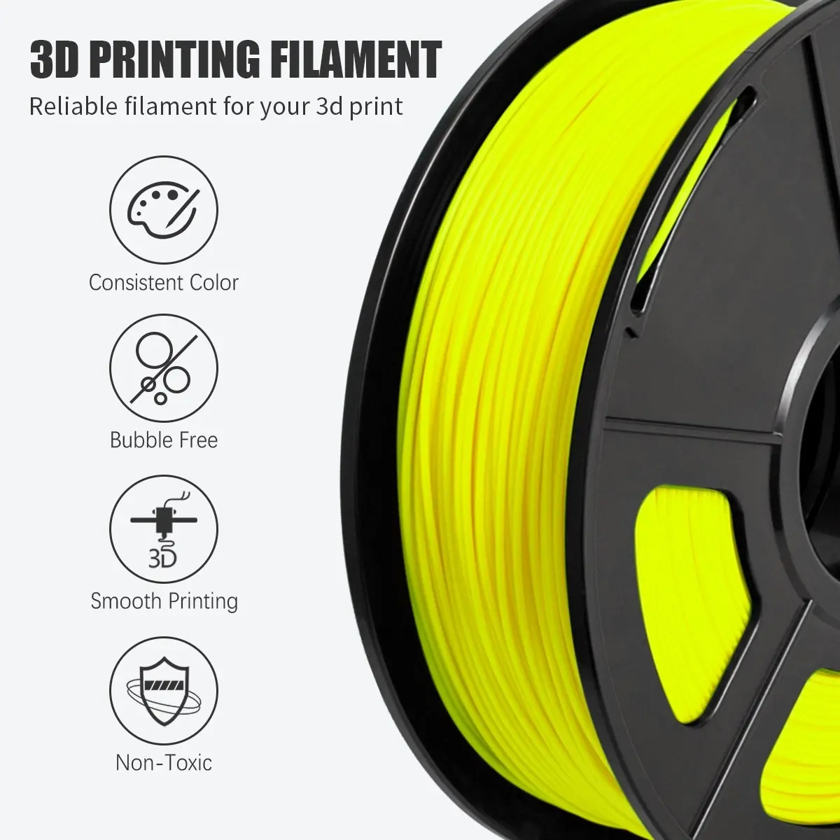 PLA 3d Printer Filament - 1kg 1.75mm - Yellow