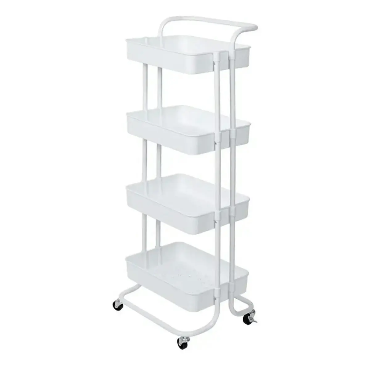 Viviendo Multi Tier Kitchen Trolley Storage Cart Carbon Steel Kitchen Shelf Organiser