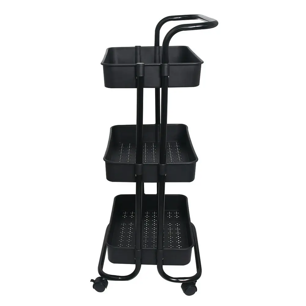 Viviendo Multi Tier Kitchen Trolley Storage Cart Carbon Steel Kitchen Shelf Organiser