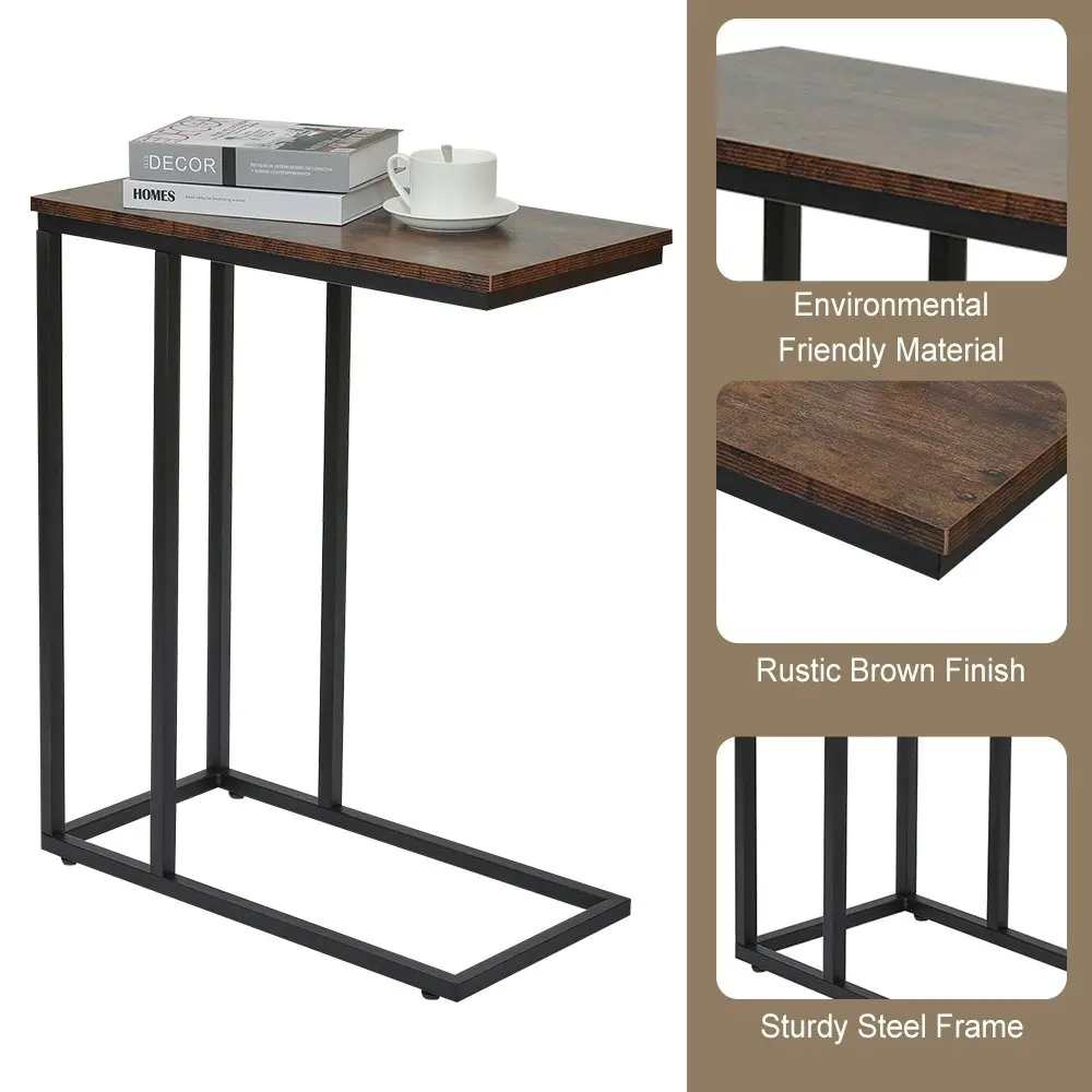 Viviendo Industrial Style C shaped Side table & Bedside table