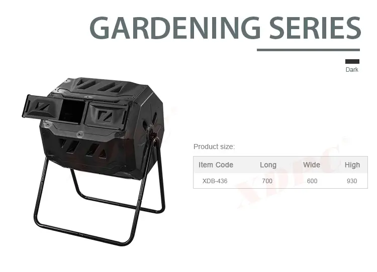 Viviendo 160L Tumbling Garden Compost Bin Heavy Duty with Easy Turn, Dual Chamber and Internal Churn Fins