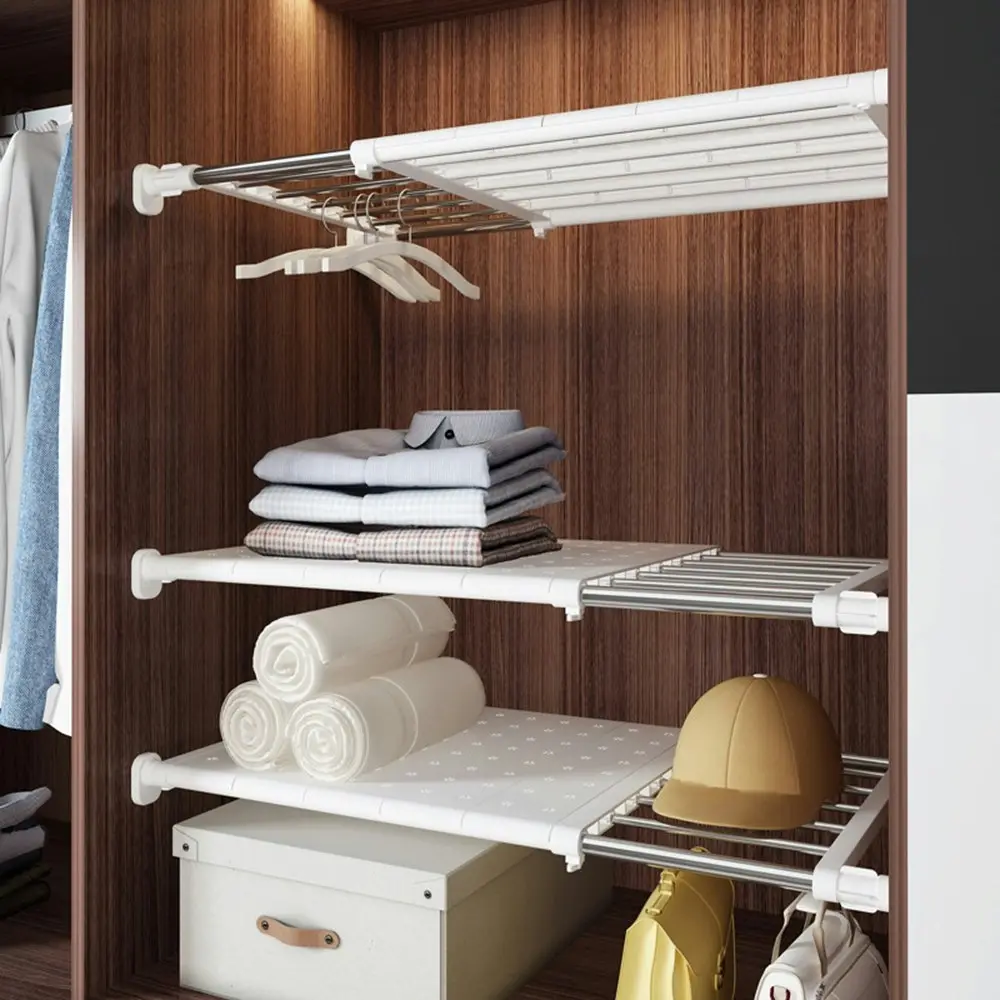 Viviendo Custom Closet Racking DIY Wall Mounted Wardrobe Organiser in Stainless Steel and ABS