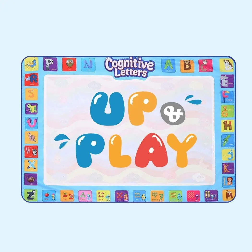 UP and Play Kids Activity Play Mat with Drawing Board Magic Pen & Bonus Accessories