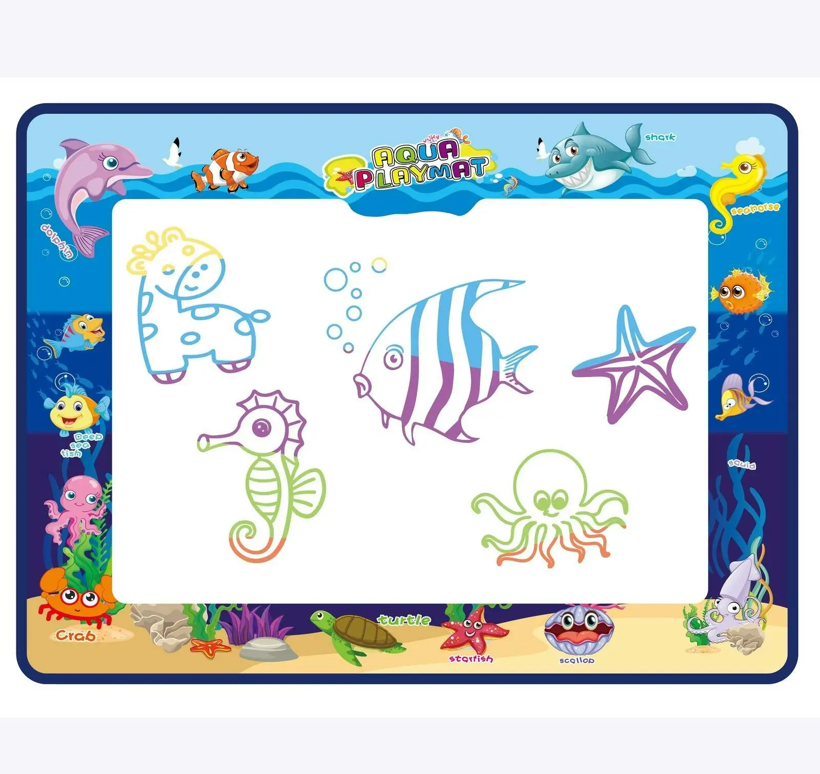 UP and Play Kids Activity Play Mat with Drawing Board Magic Pen & Bonus Accessories