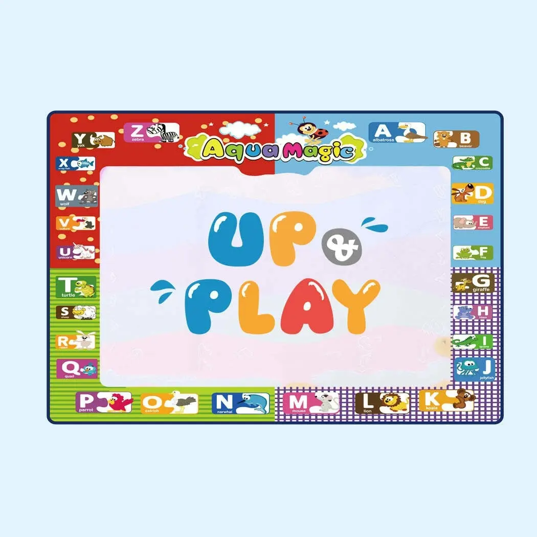 UP and Play Kids Activity Play Mat with Drawing Board Magic Pen & Bonus Accessories