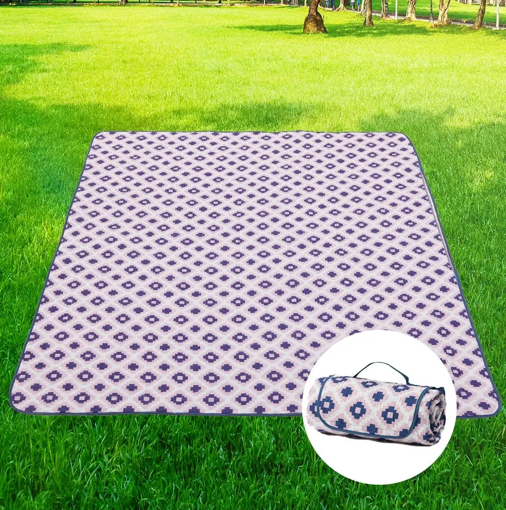 Viviendo 150x200cm Waterproof Outdoor Picnic Rug Blanket - Lavender